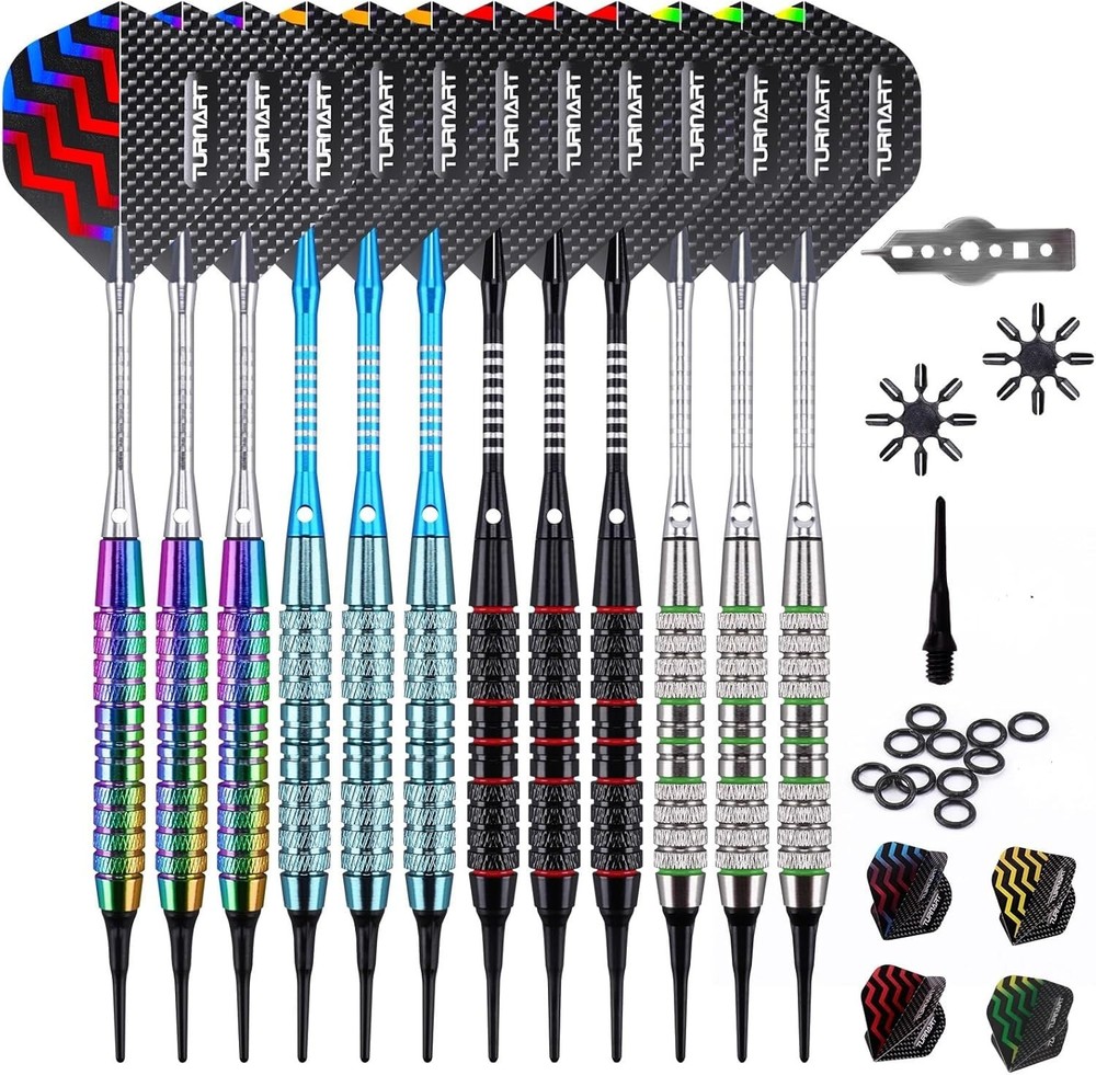 Professional Soft Tip Darts Set with Customizable Features & Tool Kit