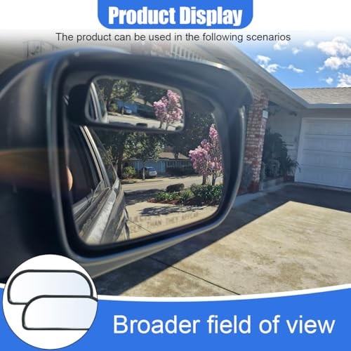 2PCS Blind Spot Car Mirrors, Rectangular HD Shatterproof Glass Wide 3R-066
