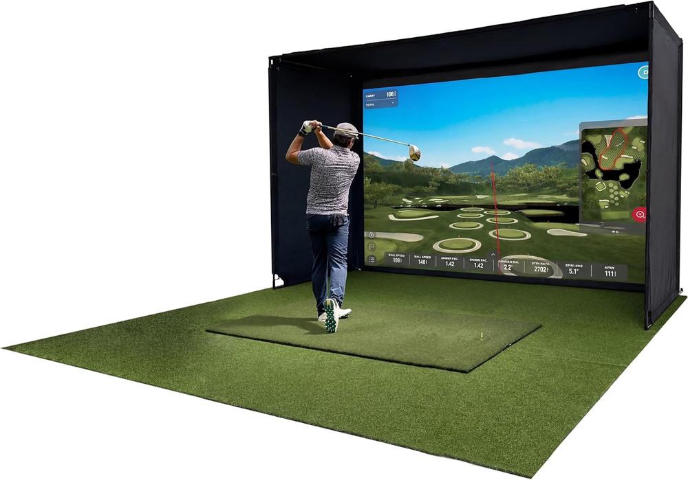 Golf Simulator Enclosure Kit – 12X8 Ft – Complete Frame + Enclosure + HD Impact