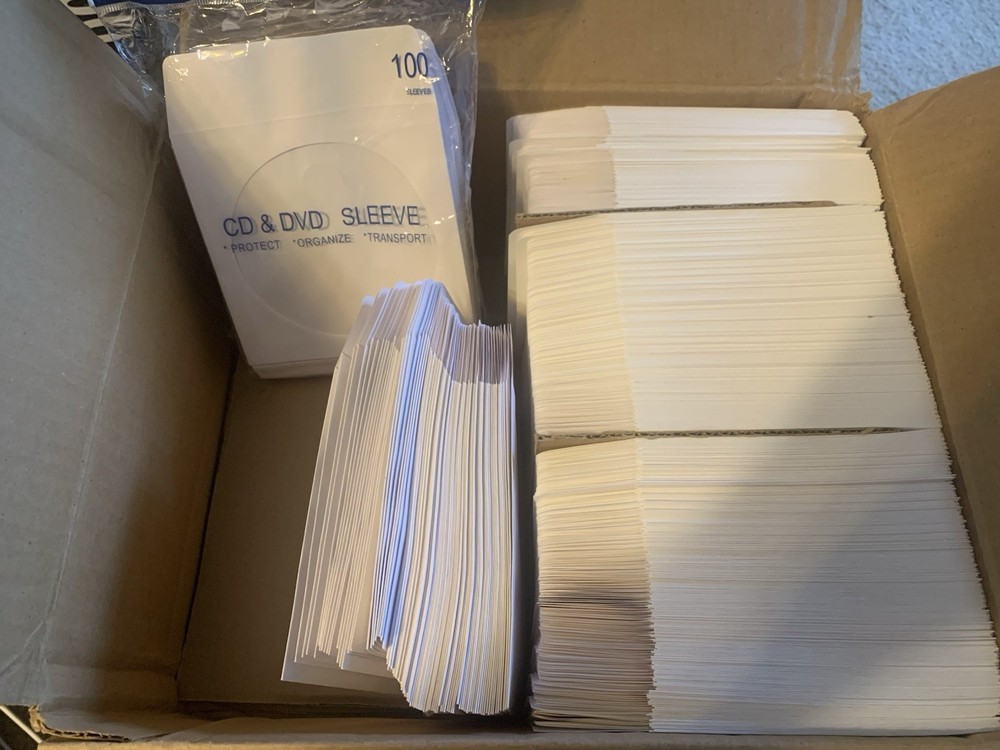 600+ Paper CD Sleeves with Window & Flap New