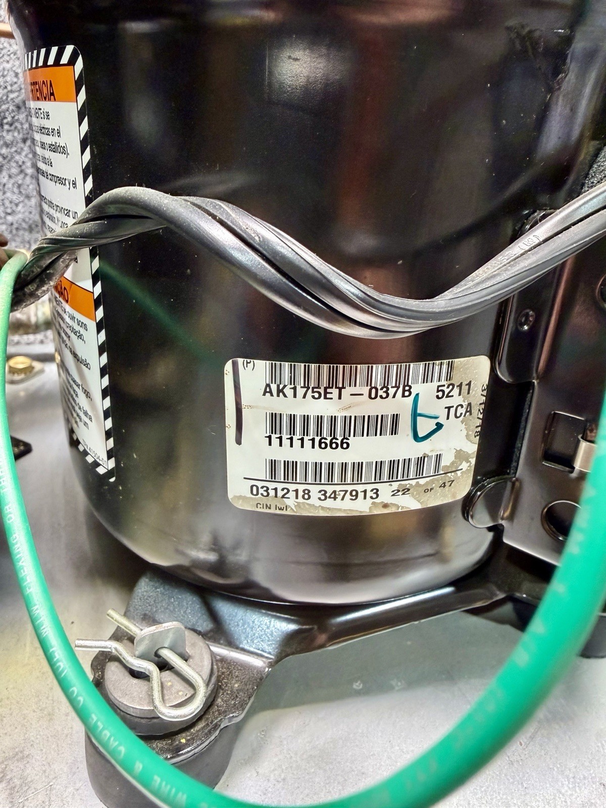 Tecumseh Celseon AKA9442ZNADJ Condensing Unit 1/2 HP, R-404A, 208-230V, 2G213-79