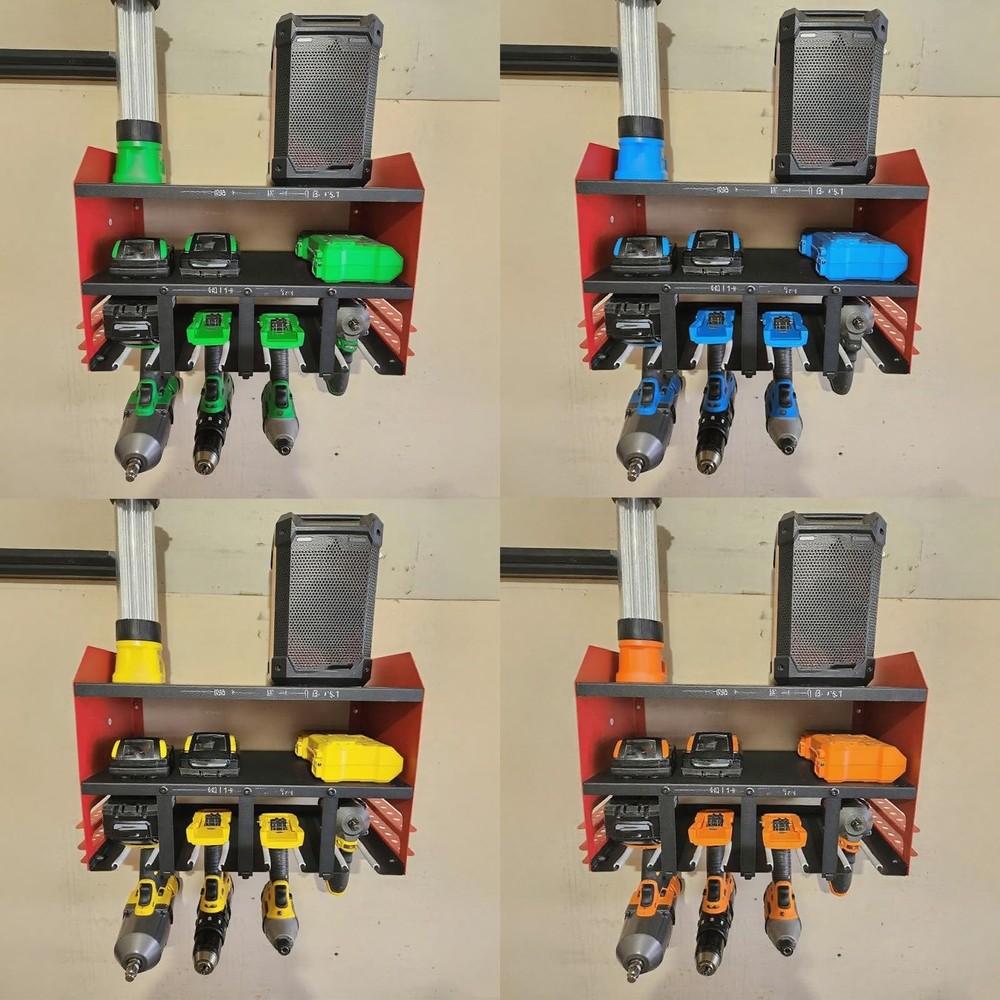Power Tool Organizer Wall Mount, Utility Racks 3 Layers Storage Rack, Mini Ch...