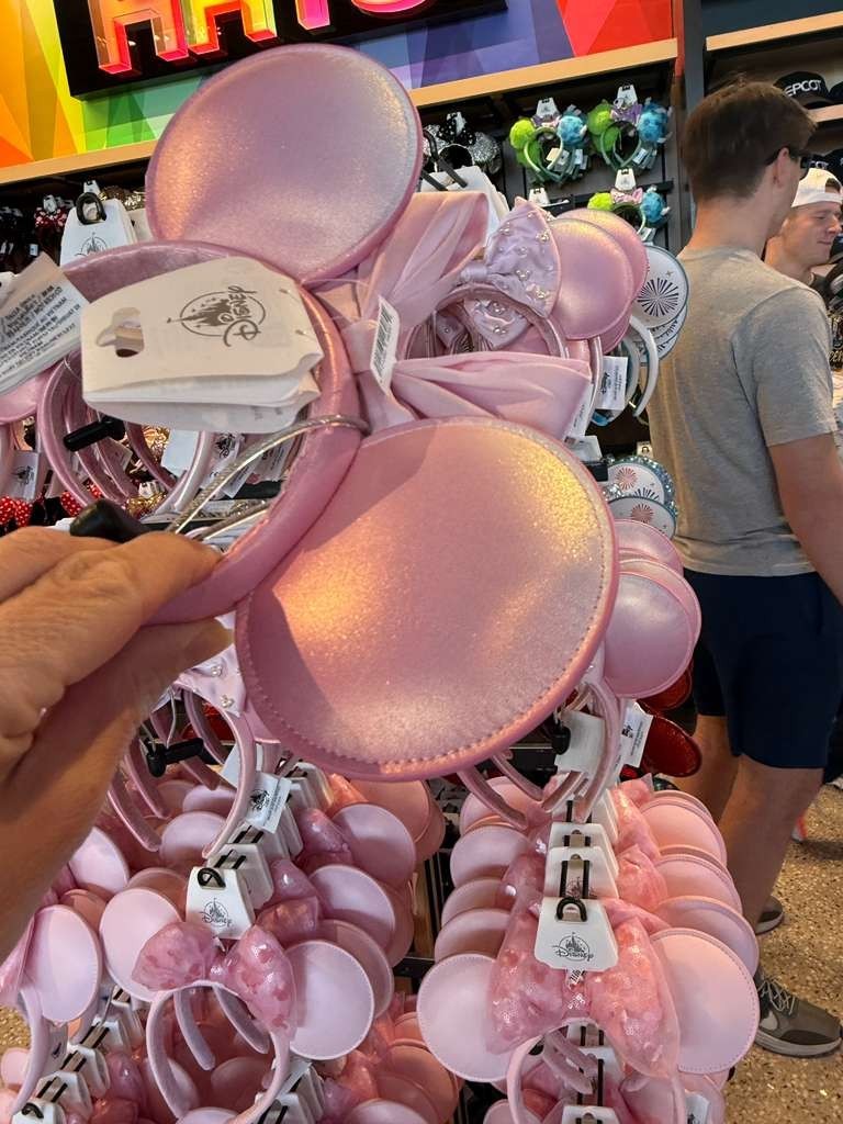 Disney parks Minnie Mouse Pink & Pearl Ear Headband New