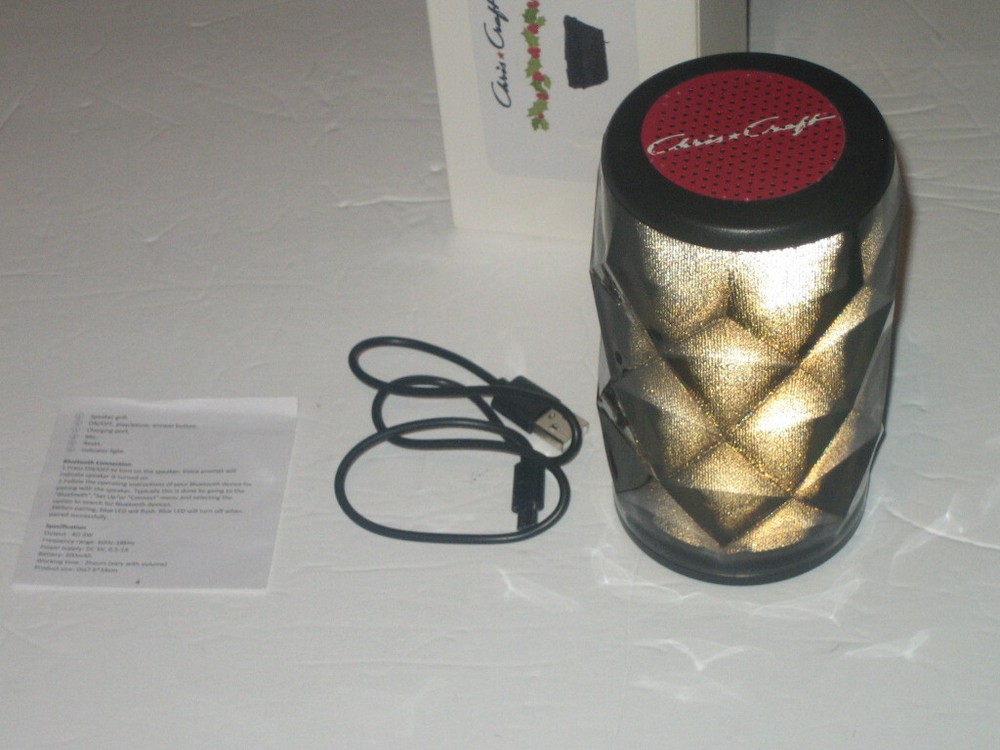 Chris Craft Diamond BT Speaker CPP-4687 Portable Wireless Multi-Color Lighted