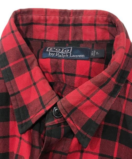 POLO RALPH LAUREN Elbow Patch Check Shirt Red