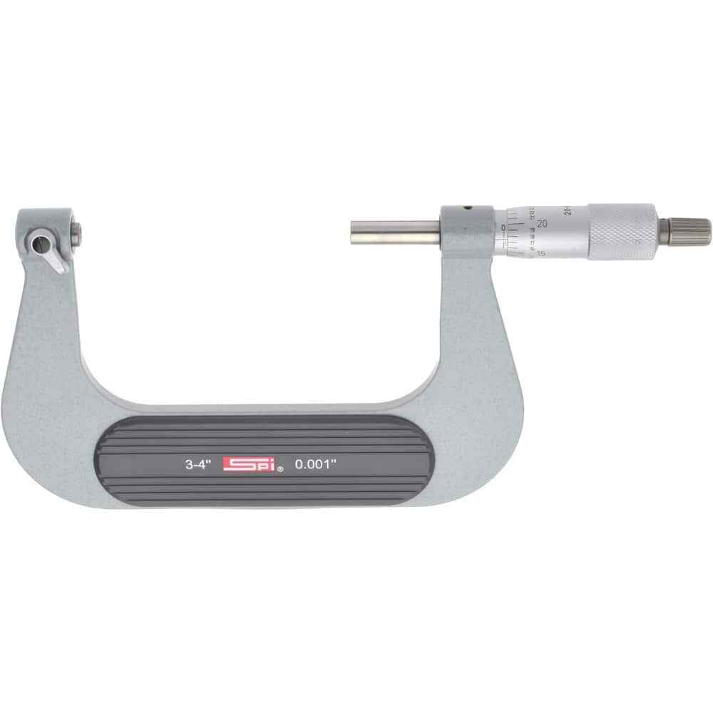 SPI 3 to 4" Range, Mechanical Screw Thread Micrometer Ratchet Stop Thimble, 0...