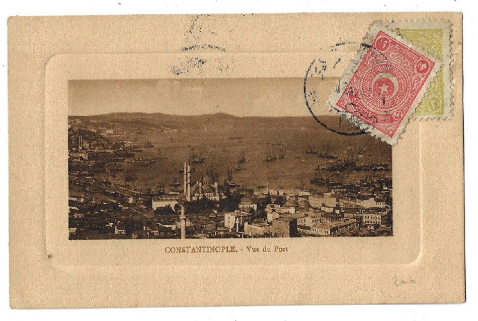 Turkey: Constantinople: 1906, double postage, port view, Arabic script, EBTK03