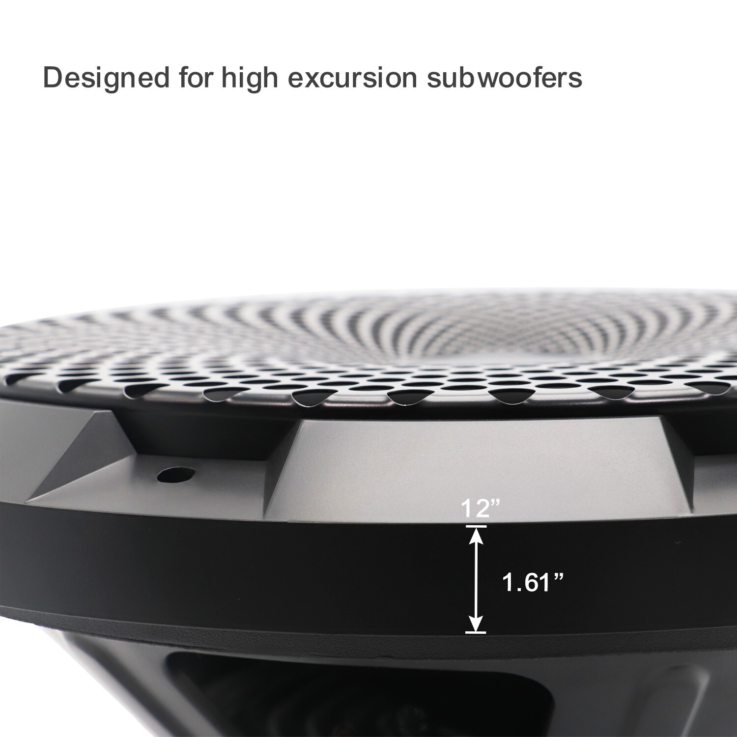 Recoil SG-12 12-Inch High Excursion Black Steel Mesh Subwoofer Grille