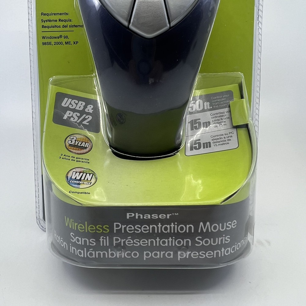 IOGEAR Phaser Wireless RF Presentation Mouse and Receiver GME322RW6