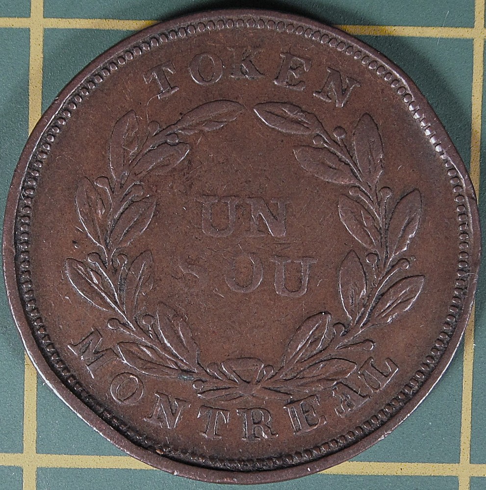 Lower Canada Un Sou token LC-32B