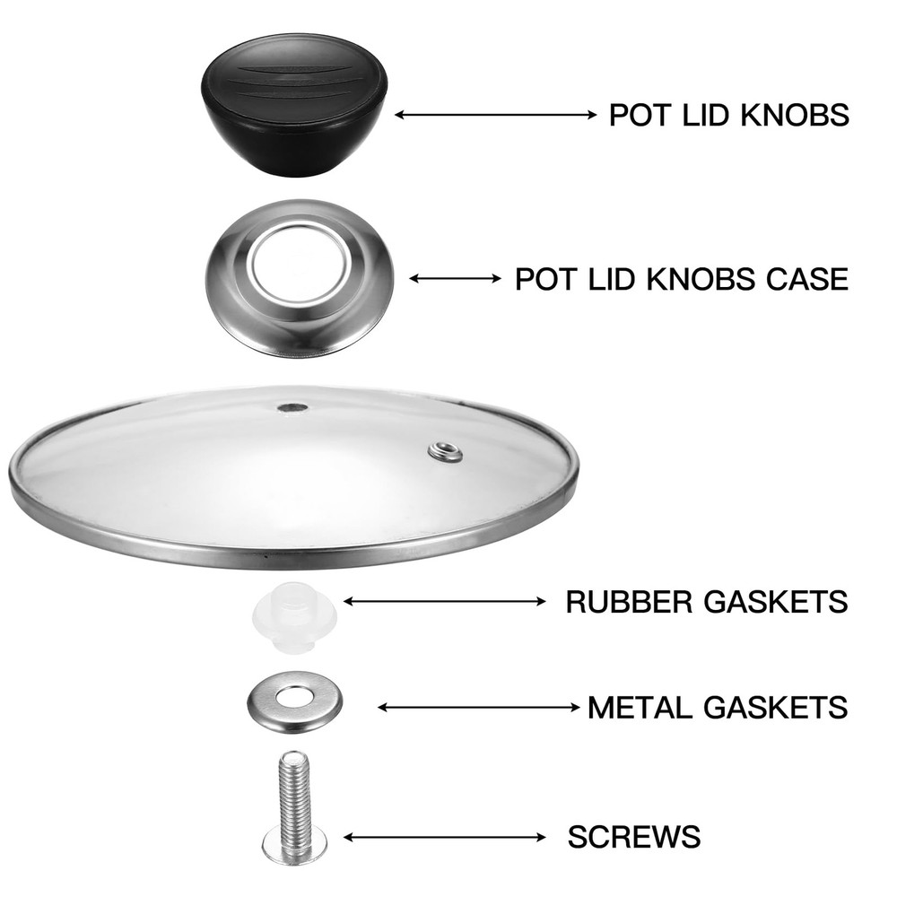 QBXMY7 Pot Lid Knobs, 10 Pieces Replacement Pot Lid Top Knobs, Kitchen Cookwa...