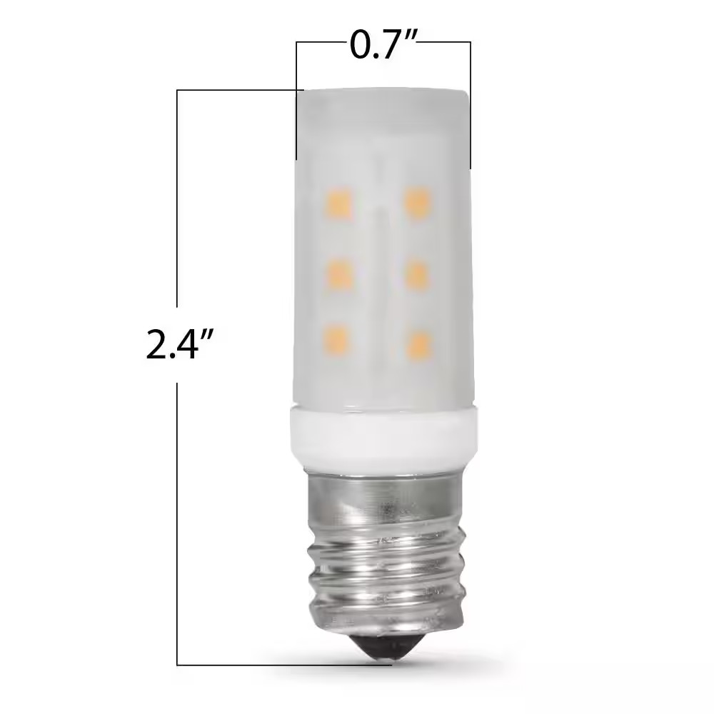40-Watt Equivalent T8 Intermediate E17 Base Appliance LED Light Bulb, Warm White