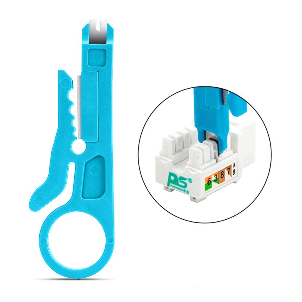 Mini Wire Stripper, 6 Pcs Network Stripper Punch Down Cutter for...