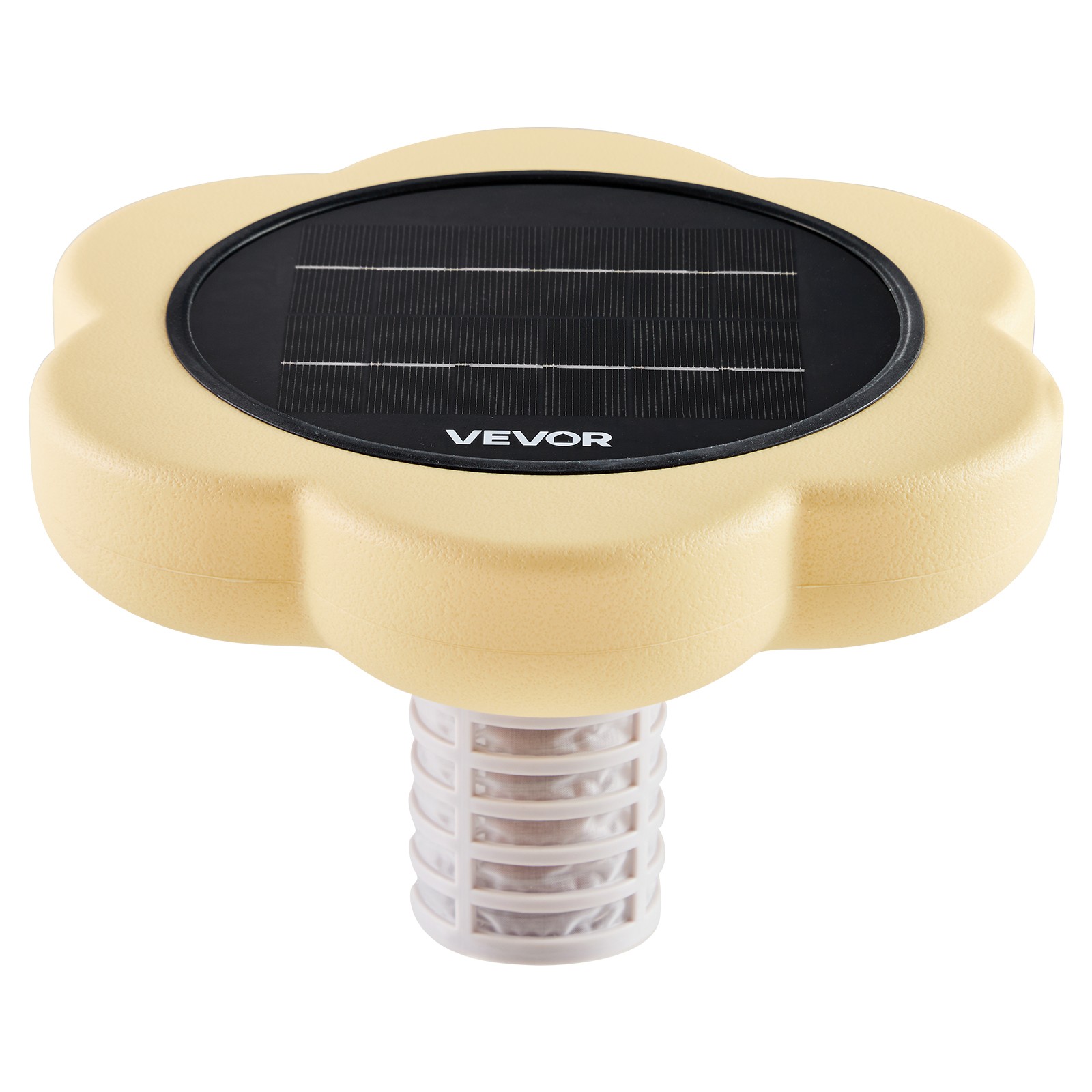 VEVOR Solar Pool Ionizer Petal Copper Pool Ionizer Up to 45000 Gal Yellow