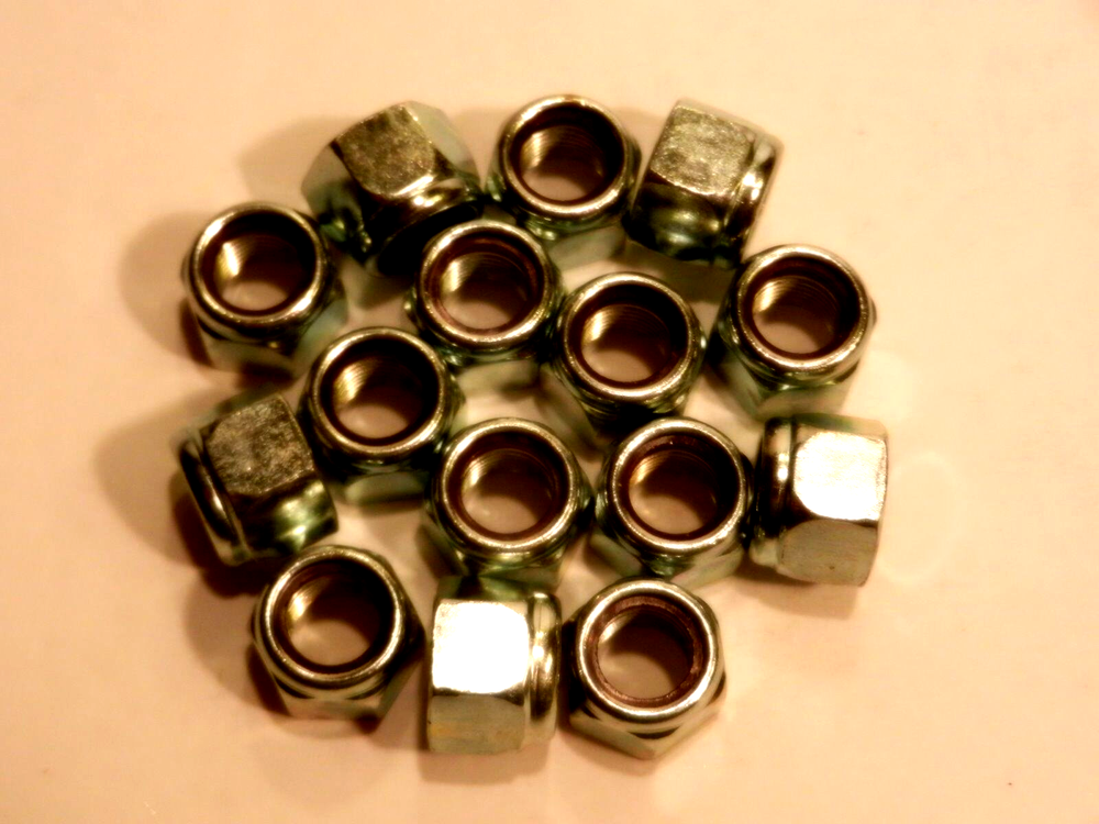 LOT (10) ,1/2-20 FINE THREAD,NYLON INSERT LOCKNUT,LOCK NUT, FULL SIZE, GRADE 2