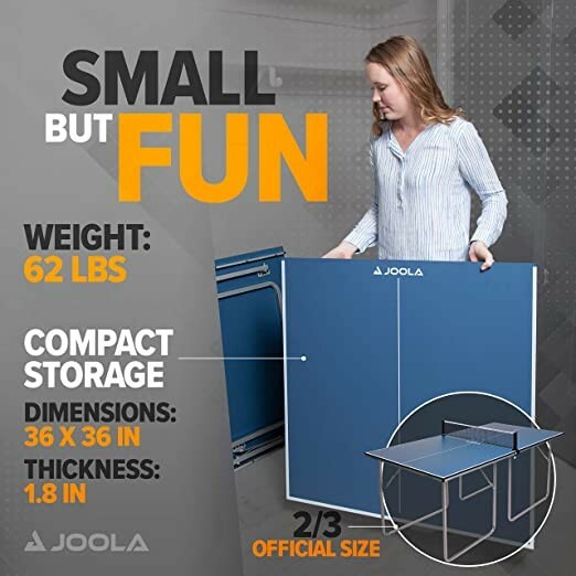 JOOLA 19110 Midsize Table-Tennis Table - Blue