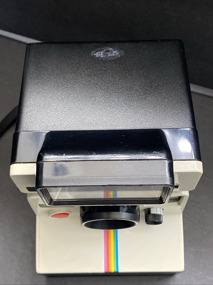 Vintage Polaroid One Step Land Camera Rainbow Stripe Untested