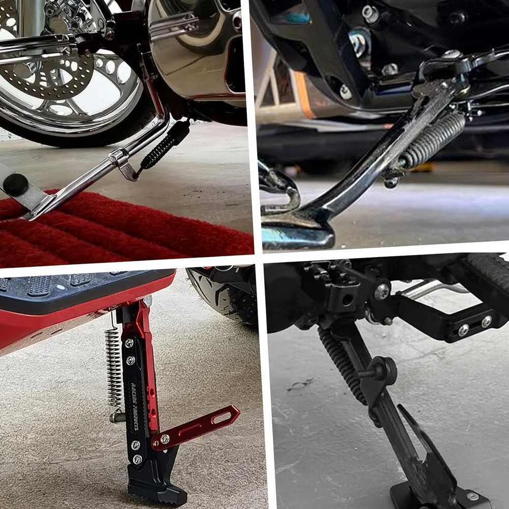 2-Pack black Chrome Kickstand Spring Jiffy Stand spring fits for Harley 2 Pack