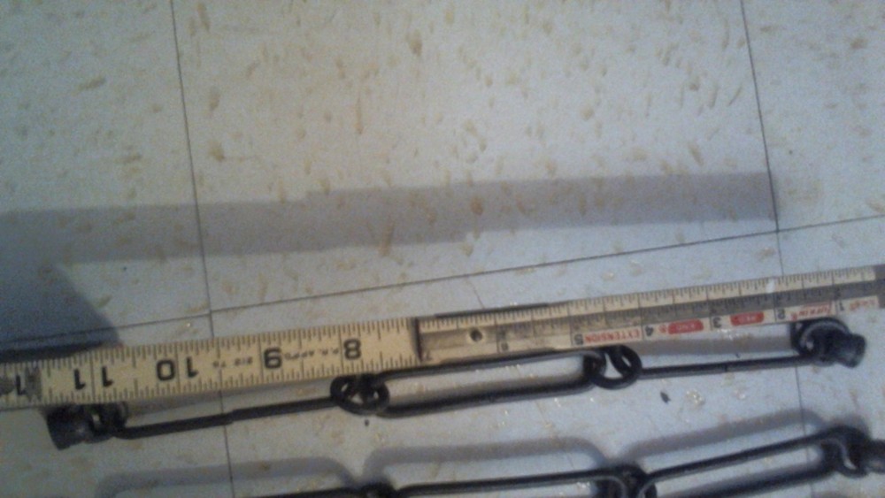 2 ANTIQUE IRON CHAIN WITH RING