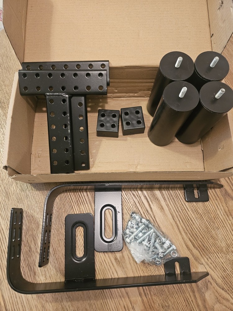 Serta Metal Bed Risers Set with Mounting Brackets and Legs