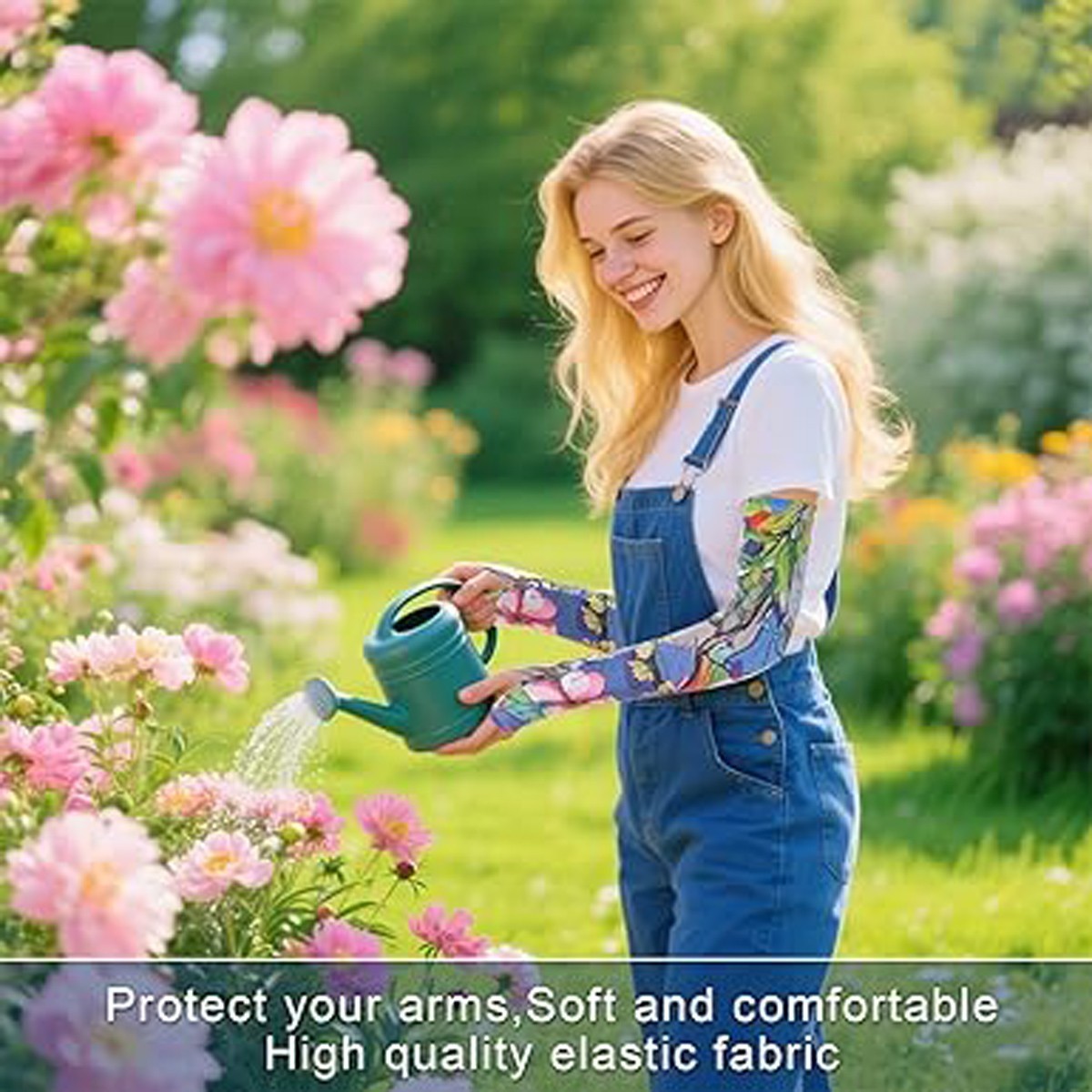 2 Pairs Gardening Sleeves for Women UV Farm Sun Protection Thorn Proof Anti-Slip