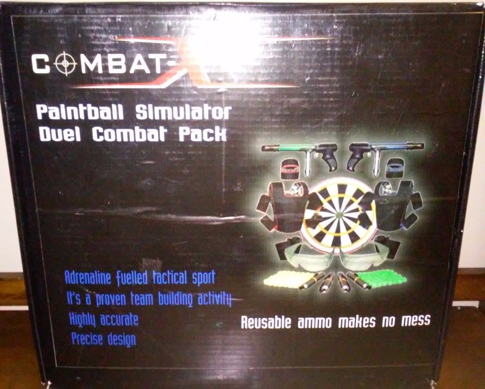 Combat-X Paintball Simulator Duel Combat Pack Reusable Ammo Makes No Mess