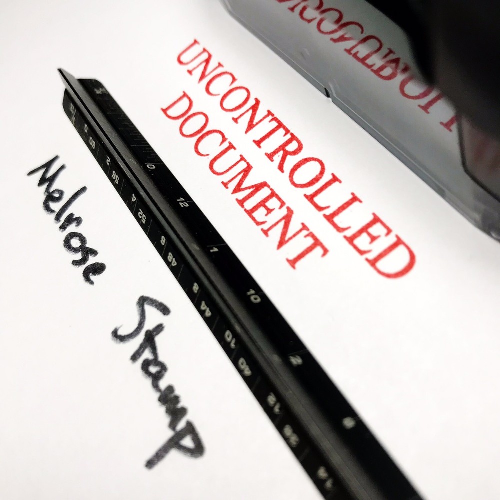 Uncontrolled Document Rubber Stamp Red Ink Self Inking Ideal 4913