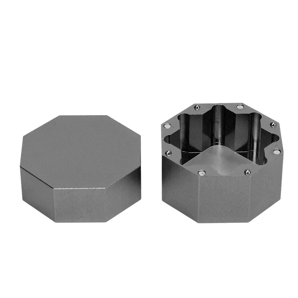(Black)Billiards Octagonal Chalk Case Set Magnetic Billiard Chalk Box CH