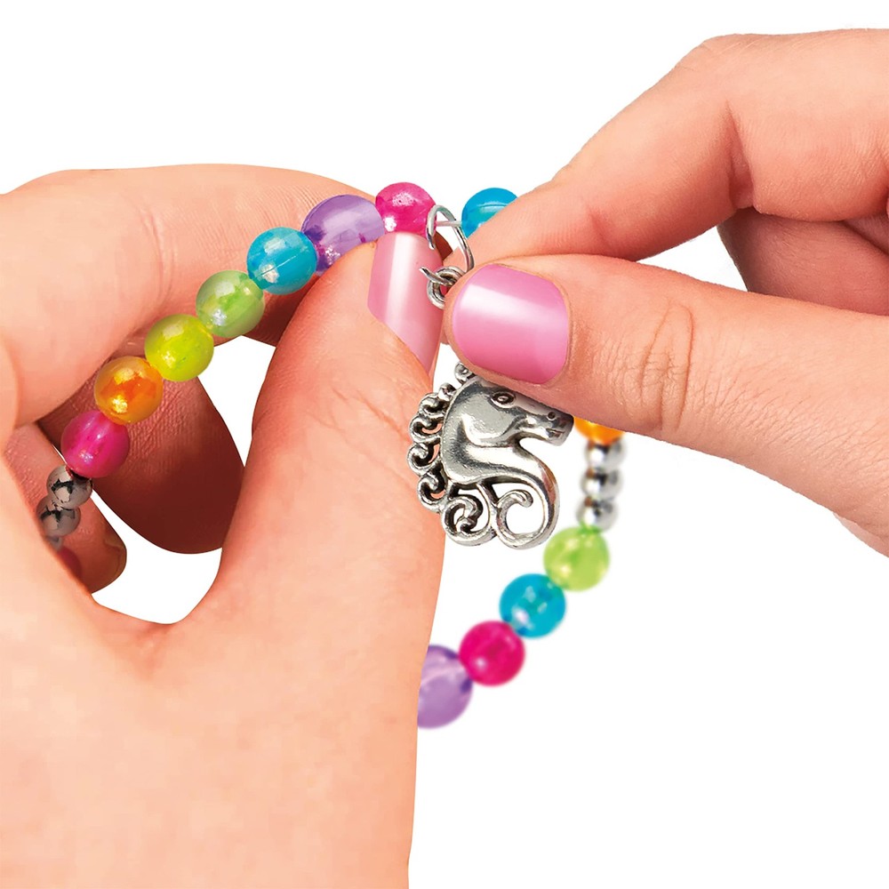 Shimmer ‘n Sparkle Charm & Bead Bracelet Maker Small, Clear,Multicolor,Silver
