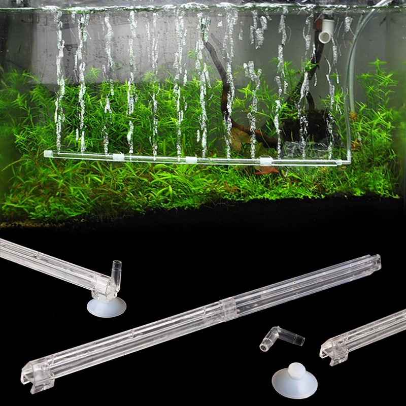 Plastic Aquarium Fish for Tank Curtain Air Vent Bubble Bar Release Diffuser Set