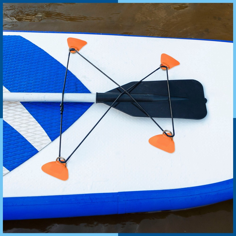 4 pc D Ring Patch PVC Stainless Steel Triangle Shape for Inflatable Kayak Orange