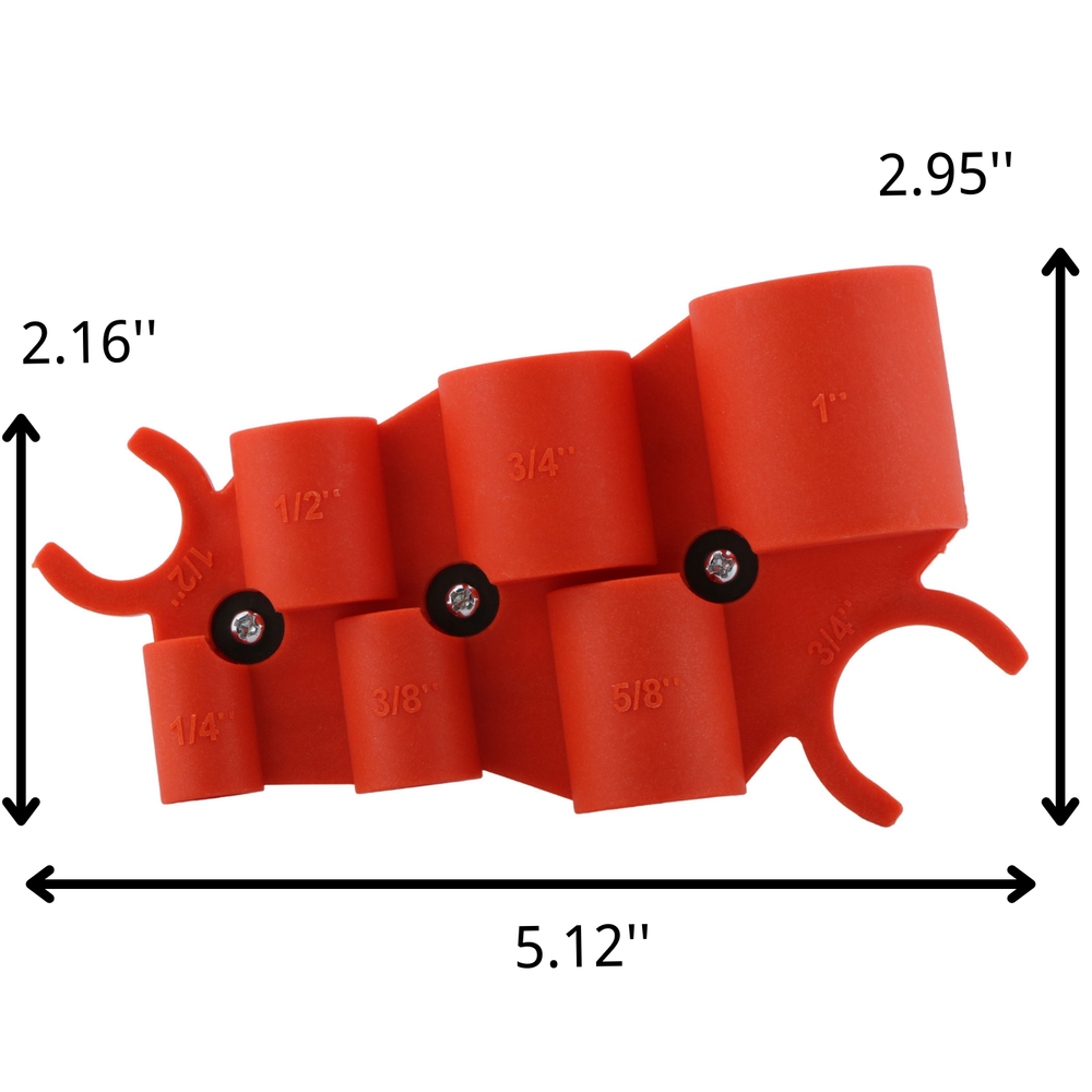 U.S. Solid Deburring Pipe and Depth Gauge Tool 1/4" to 1" Sizes