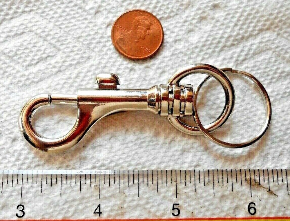 (2) MULTI PURPOSE Snap Trigger Hook Clip / Belt Cilp Keychain Key Rings