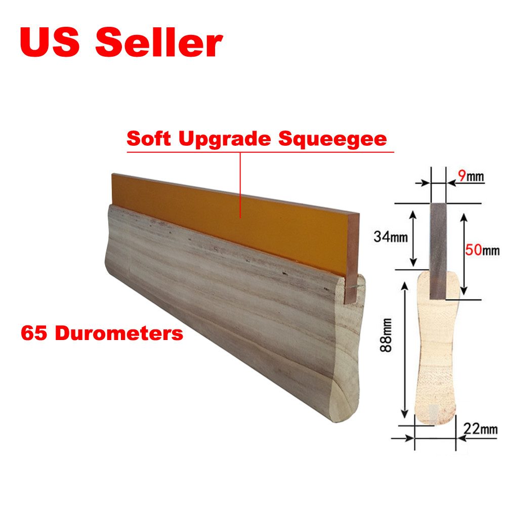 3PC 6.5Inch Silk Screen Printing Squeegee Ink Scraper Scratch Board 65 Durometer