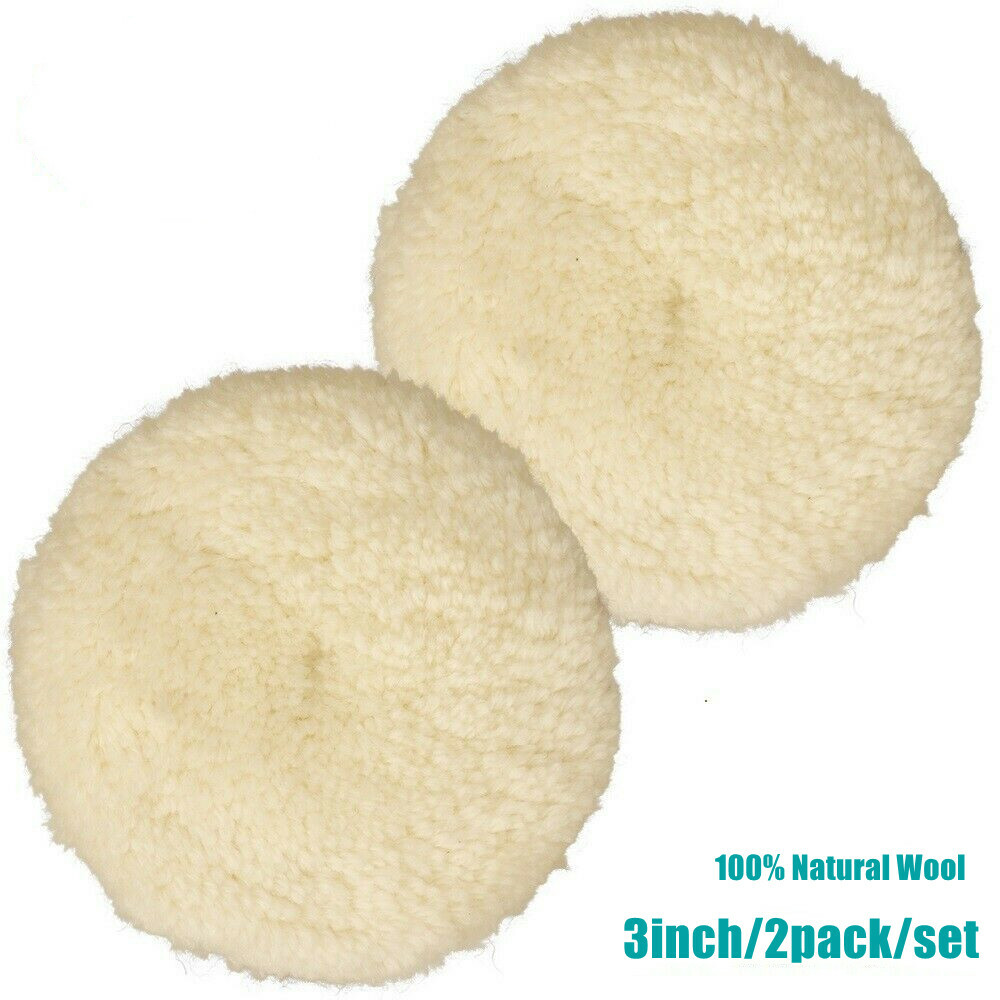 2pack Wool Polishing Pads Buffing Pad With Hook And Loop For Cutting & Polishing