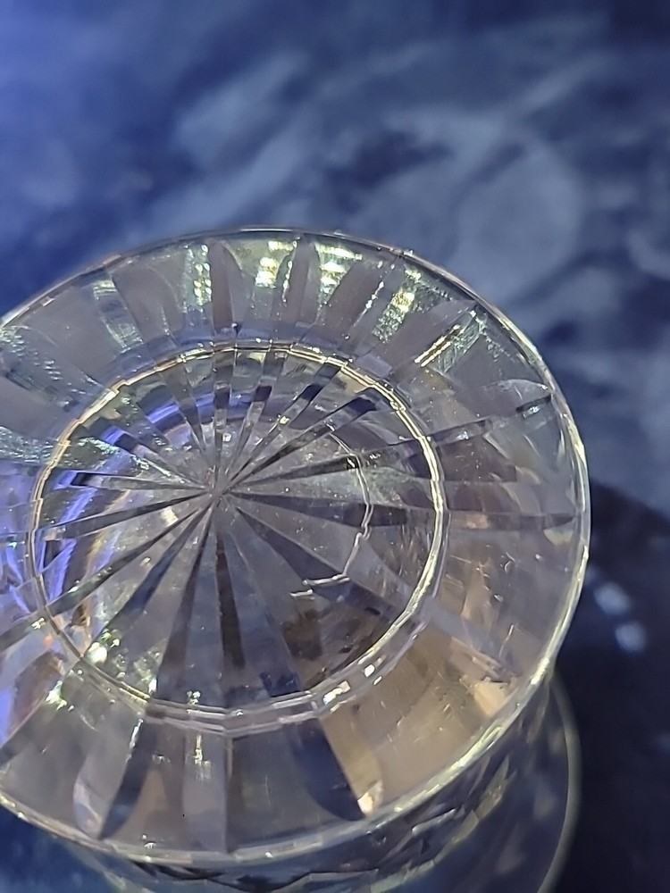 Cut Crystal Bud Vase 3.5" Made in Scotland Unknown Pattern