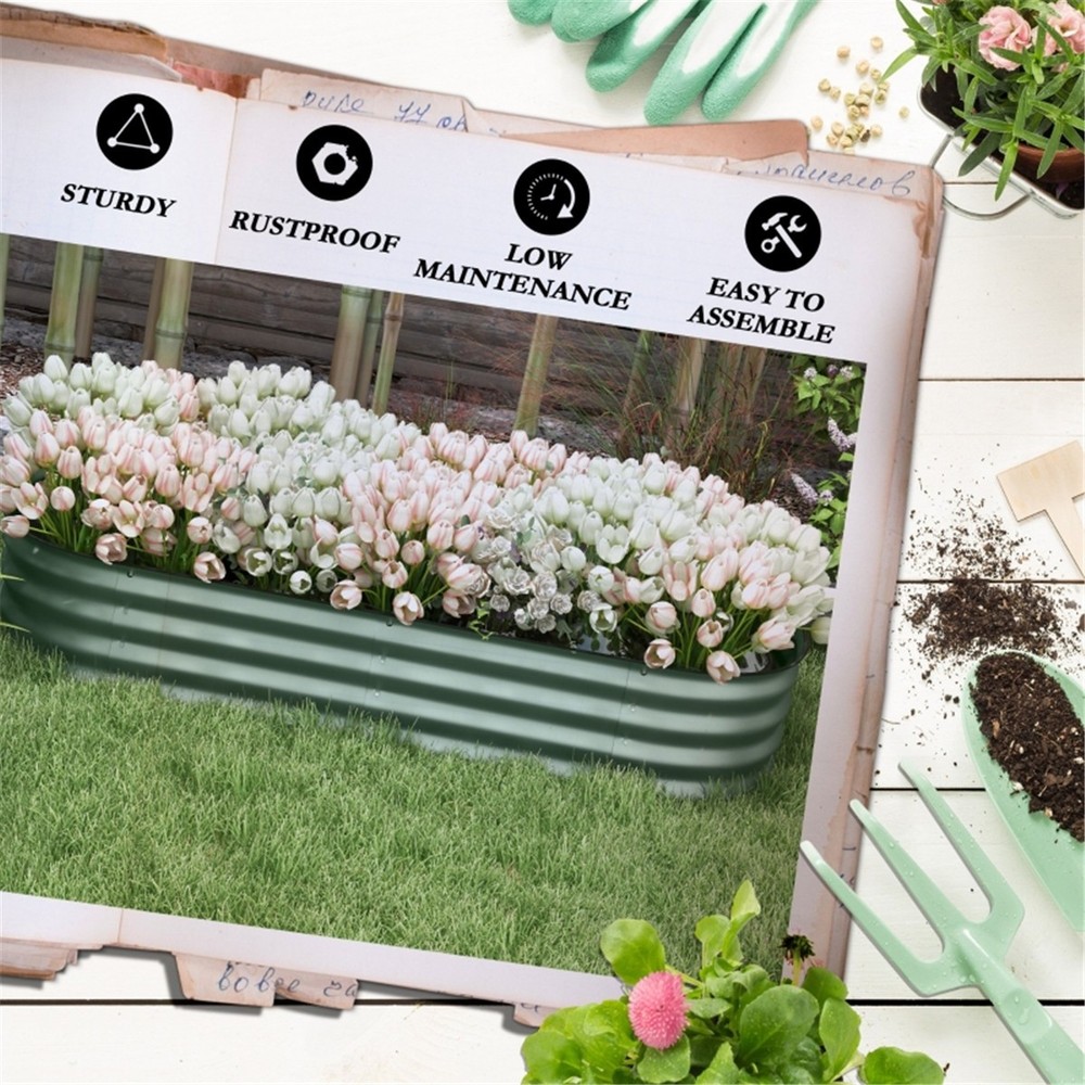 Raised Design Garden Bed Galvanized Planter