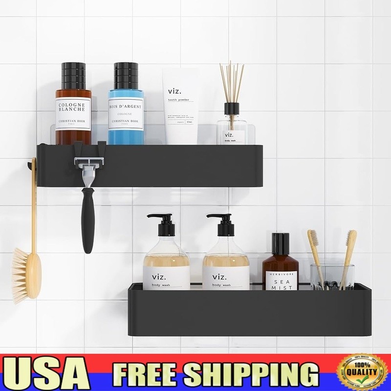 Rustproof Shower Caddy Heavy Duty Adhesive Organizer Drill Free Install New