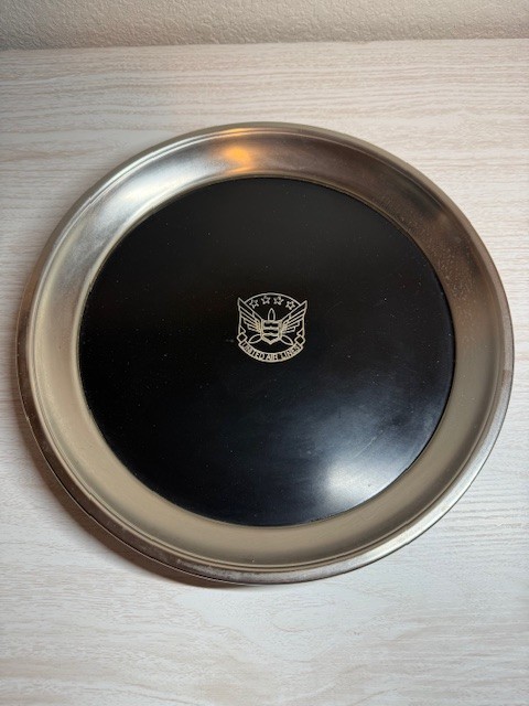 FB Rogers Tea/Coffee United Airlines Set / Pewterlite 4pc w/Tray