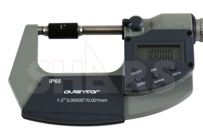 Shars 1-2" 0.00005"/0.001mm Digital Electronic Outside Micrometer IP65 New P]