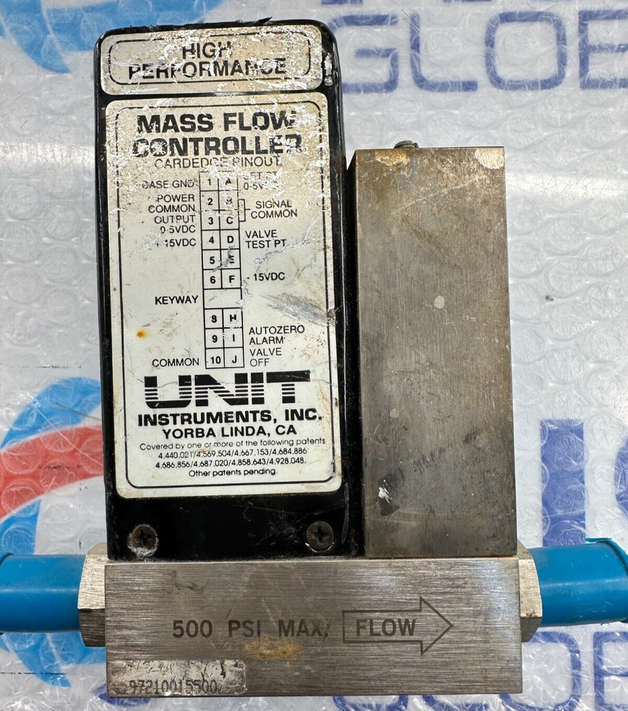 Unit Instruments UFC-1100A Mass Flow Controller Range: 5 SLPM Gas: N2 500PSI Max