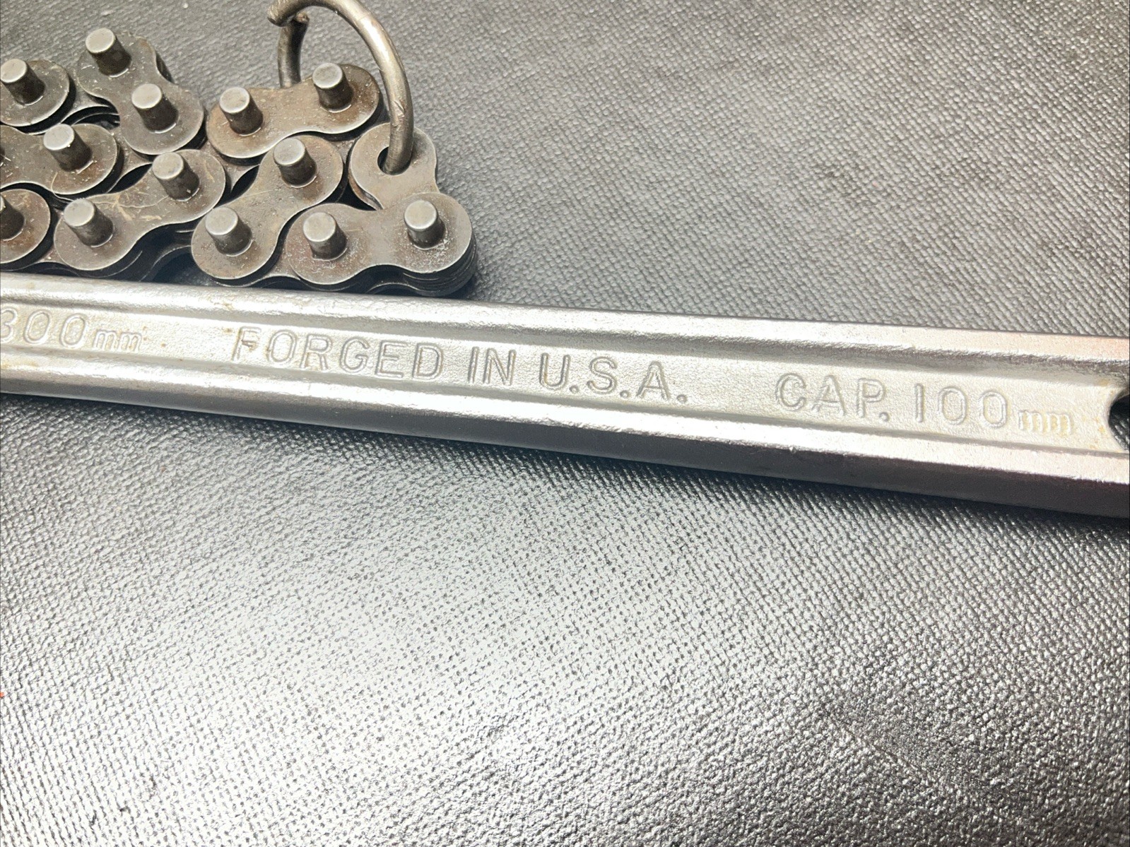 Vintage SEARS Craftsman WF 12" 300mm Reversible Chain Wrench 55713 USA