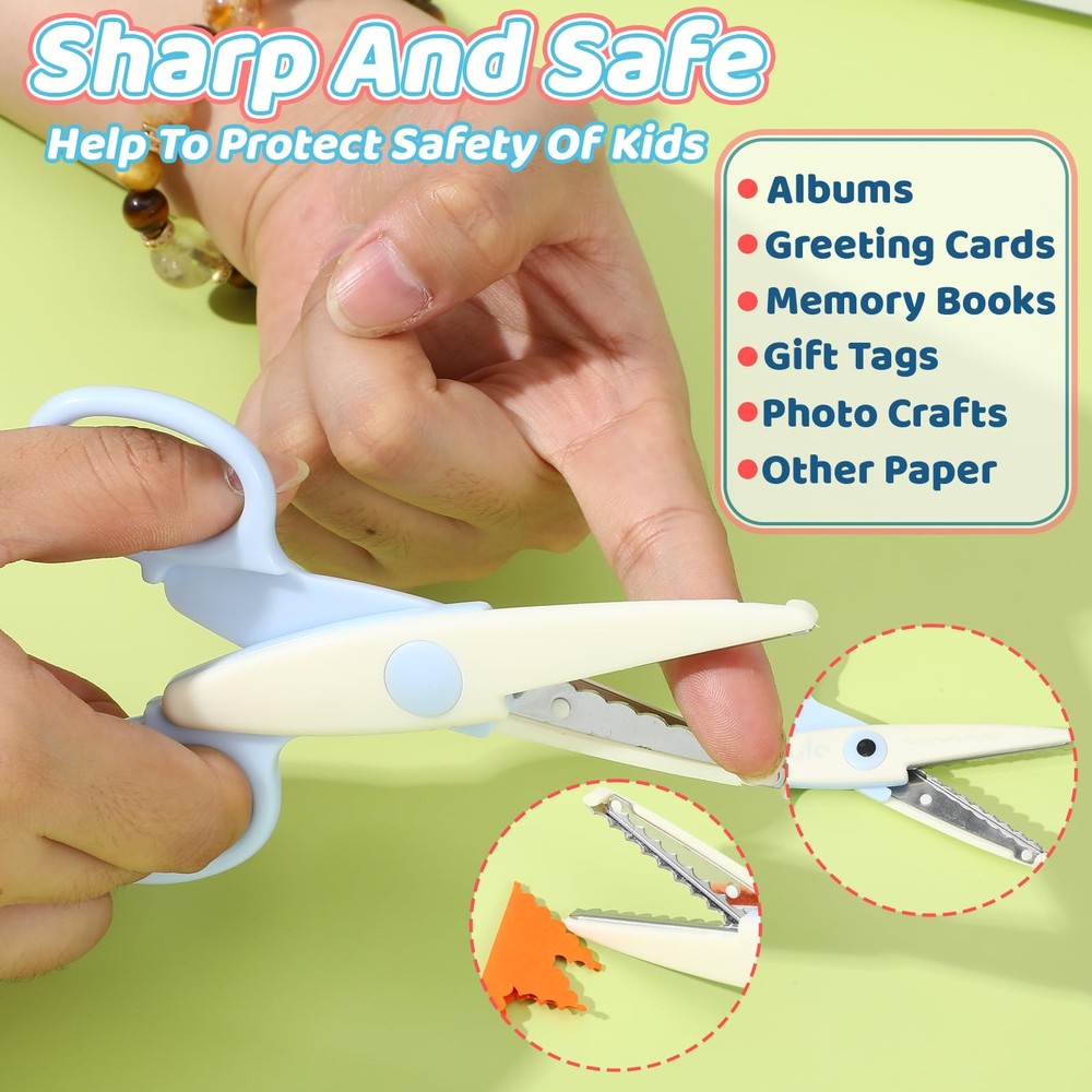 3pcs Zig Zag Scissors, Decorative Pattern Edge Craft Scissors,5.2 x 2.52 Inch...