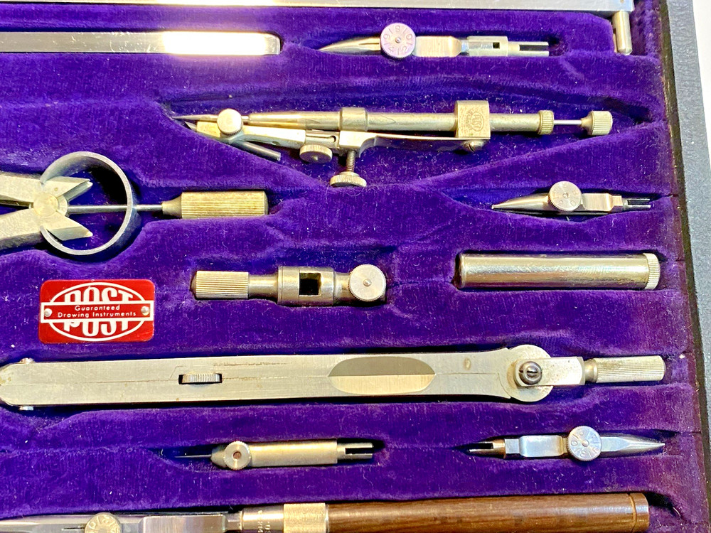 Vintage POST Custom Master 766 Drafting Set Complete w/Beam Extensions in Ex. C