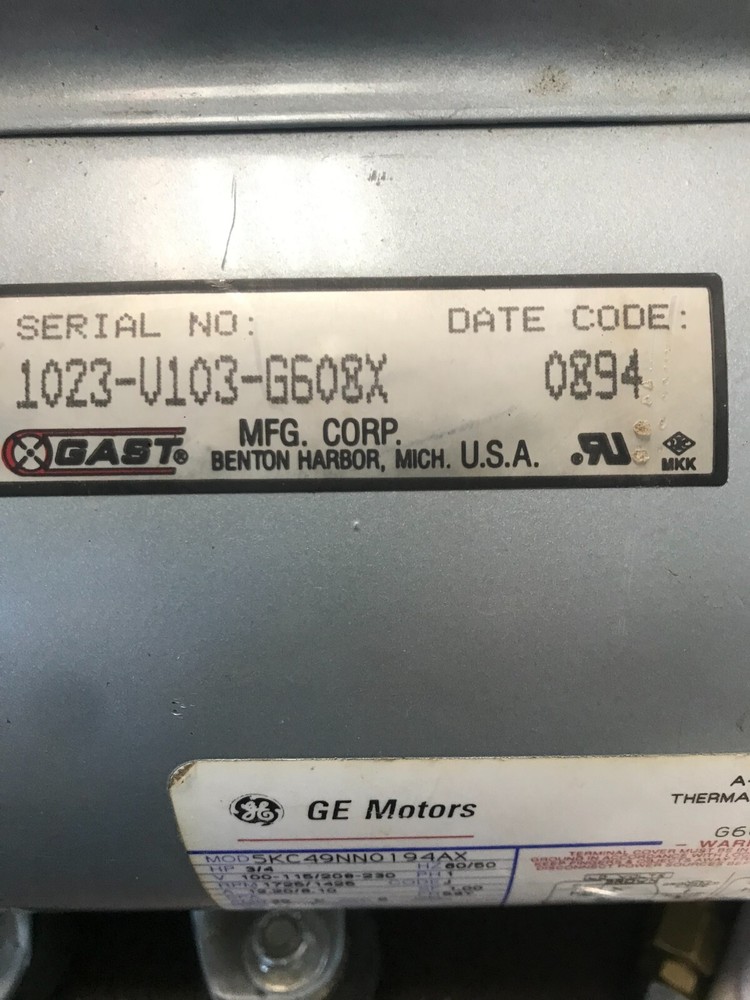 Air Systems International Compressor 3/4 Hp BAC-10S