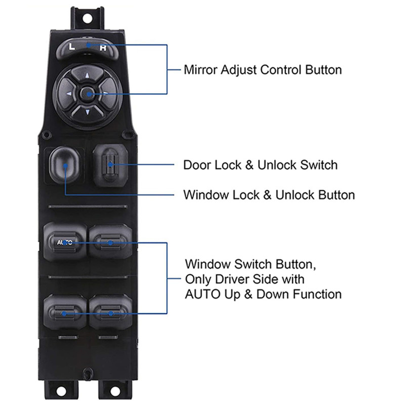 Power Window Switch Control Button 5HZ71WL5AE for Dodge Ram Dakota Durango 2 pcs