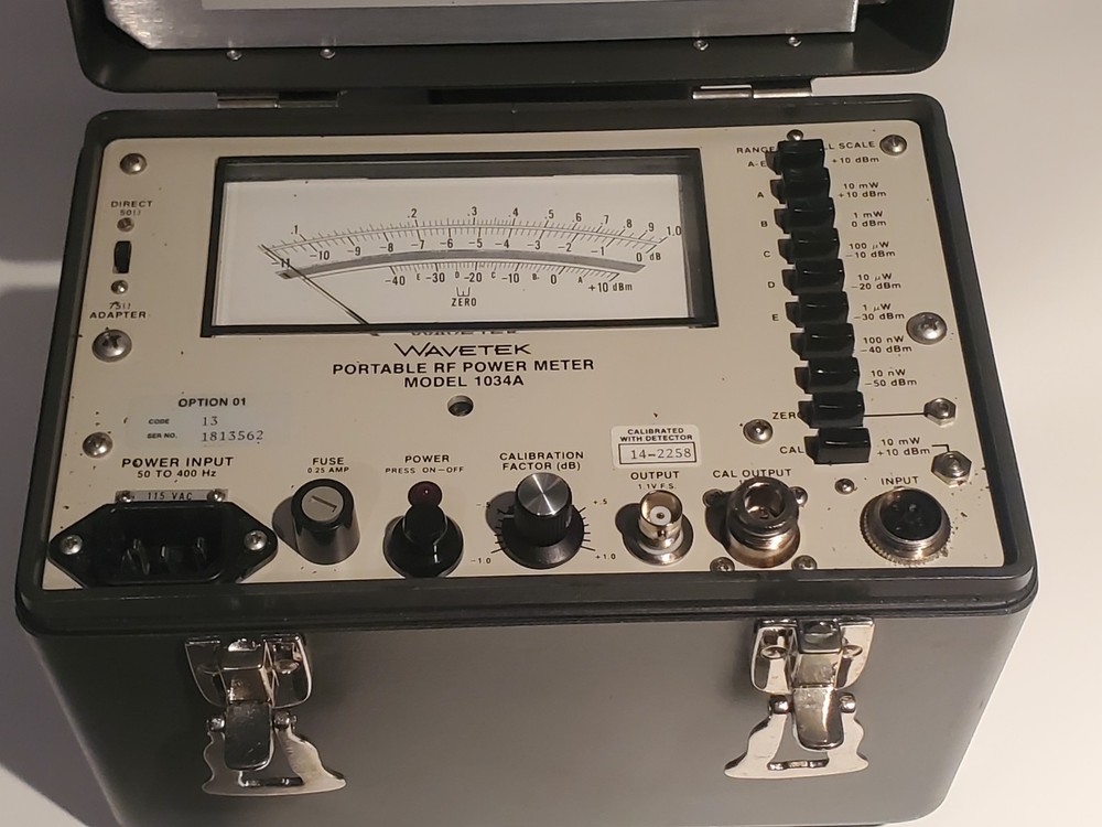 WAVETEK 1034A  POWER METER with power detector 13780 - Pristine conditions