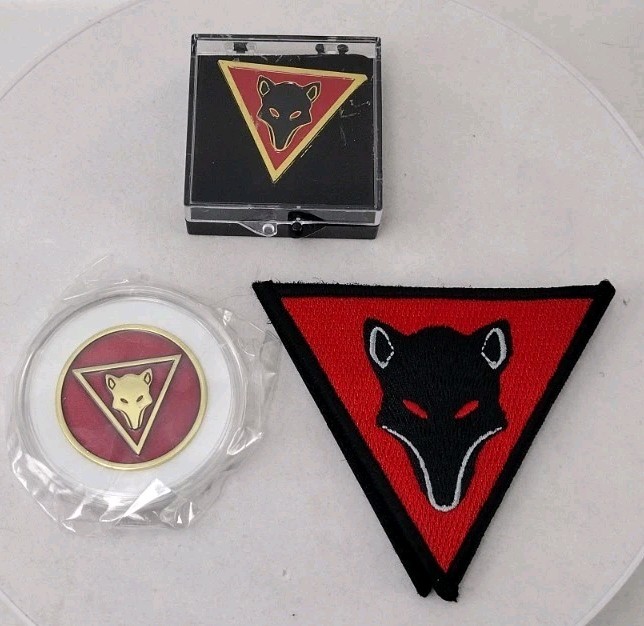 BATTLETECH Kell Hounds Challenge Coin, Lapel Pin, & Patch (Mercenaries KS)