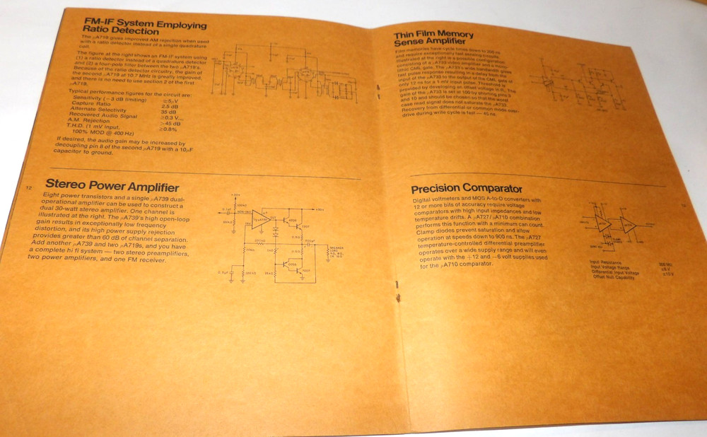 1968 FAIRCHILD SECOND GENERATION LINEAR INTEGRATED CIRCUITS BROCHURE/APPLICATION