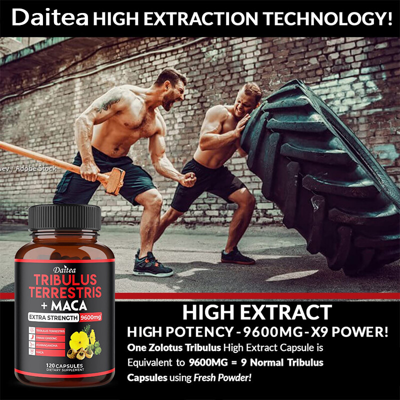 Testosterone Booster Low Test Boost Natural Tribulus Terrestris With Maca